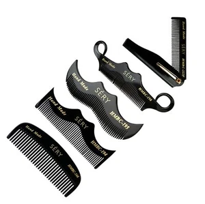 Beard and Moustache Pocket Comb for Men, Fine Toothed, Detangling, Shaping, S... - Picture 1 of 5
