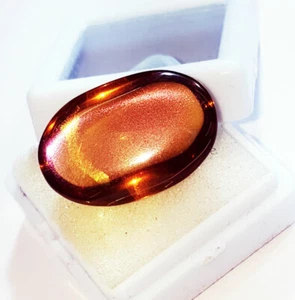 Loose Gemstone 21.90 Ct Australian Black & Golden Synthetic Opal Certified Gem - Picture 1 of 6