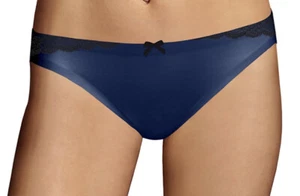 Braguita de bikini MAIDENFORM Comfort Devotion adornada azul marino negro para mujer XL 8 - Imagen 1 de 7