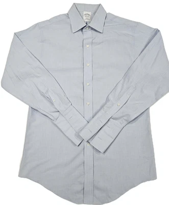 Brooks Brothers est. 1818 Slim Fit Dress Shirt 15½-33 Blue Non-Iron Cotton - Image 1 of 4