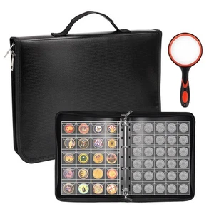Coin Collection Book Holder for Collectors, 466 Pockets Fireproof Coins Colle... - Picture 1 of 7