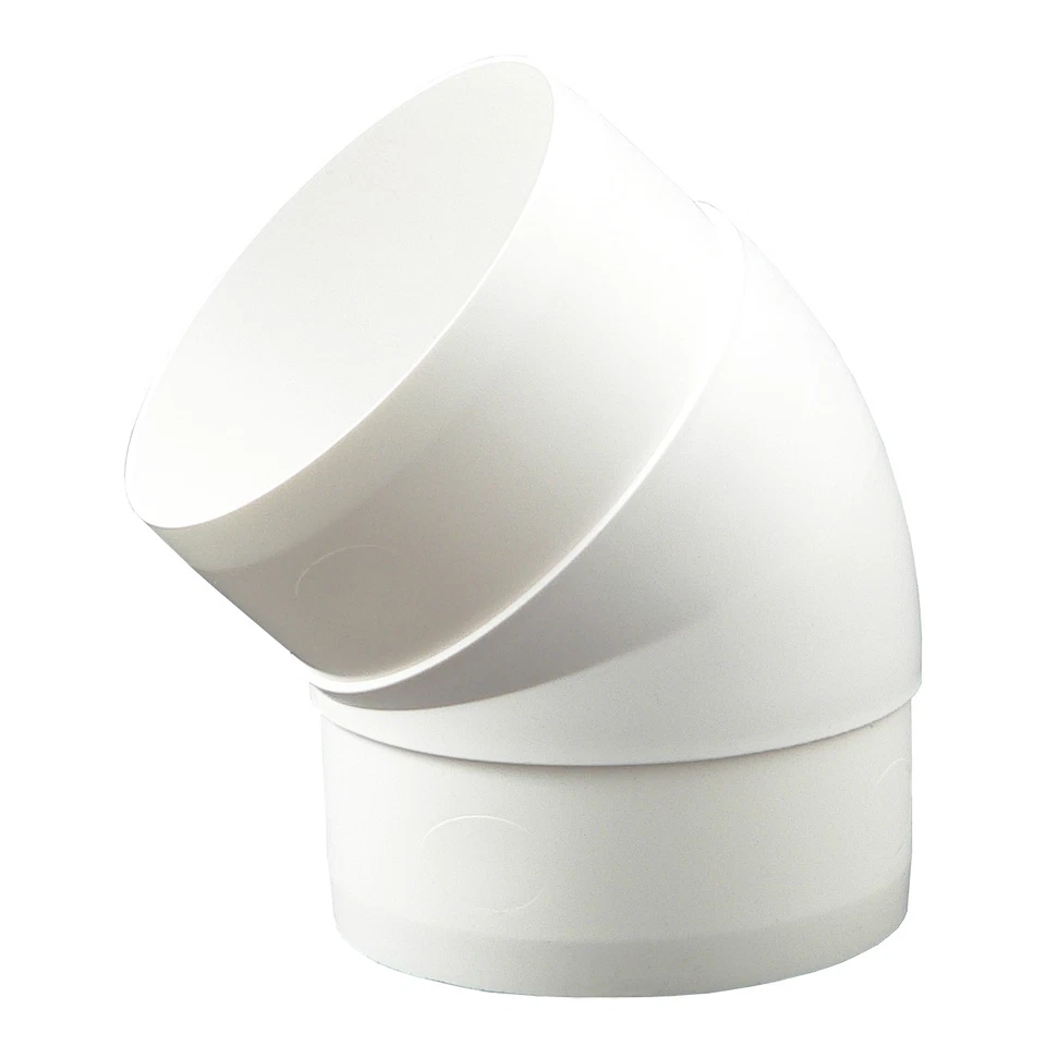 DALAP GMBH Curva in PVC 45° per tubi tondi 100 mm curva tubo angolo ginocchio tubo ventilazione scarico aria