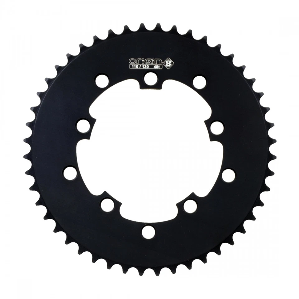 Origin8 Single Speed Chainring 48t 110mm/130 BCD 5-Bolt Aluminum Black - Image 1 of 1