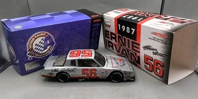 Coche fundido a presión Chevy Ernie Irvan 1987 #56 Dale Earnhardt 1:24 plateado. Foto 1 de 4