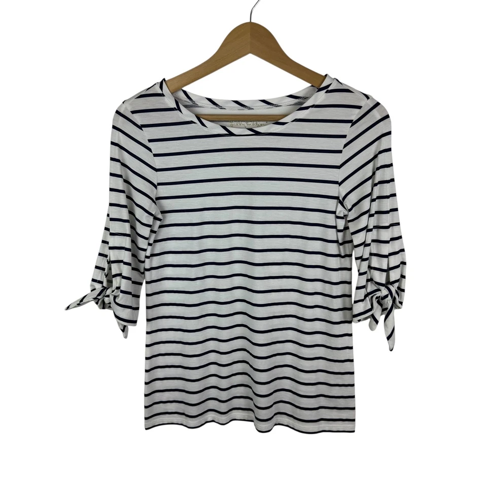 Top a Rayas Lilly Pulitzer Preston Talla XXS Algodón Pima Náutico Costero Preppy Foto 1 de 4