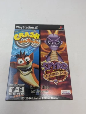 PS2 CRASH TWINSANITY SPYRO A HEROS TAIL DEMO DISC E3 2004 LIMITED EDITION New - Image 1 of 4