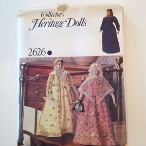 VTG Vogue 2626 Sewing Pattern UNCUT Heritage Dolls Inaugural Clothing Historical - Picture 1 of 4
