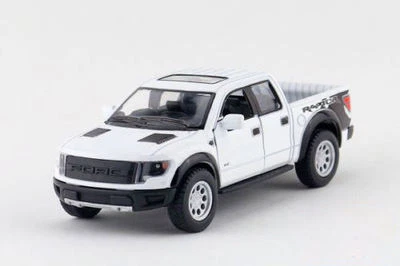 Camión modelo diecast Ford F-150 SVT Raptor SuperCrew 2013 5" Kinsmart 1:46 - blanco Foto 1 de 2