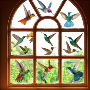 19pcs DIY Hummingbird Birds Stickers PVC Window Clings Decals Home Decor Novelty - Picture 1 of 6