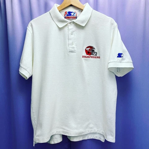 Vintage 90’s Starter CFL Calgary Stampeders Polo Shirt Men’s Small Cover