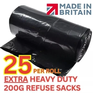 Sacos de basura de alta resistencia 80L bolsas de basura negras extra fuertes revestimientos de basura - Imagen 1 de 4