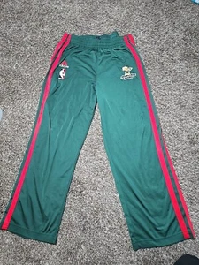 ADIDAS NBA BUCKS BASKETBALL PATCHES WARM UP SNAP TEAR AWAY SWEATPANTS MENS XL - Picture 1 of 9