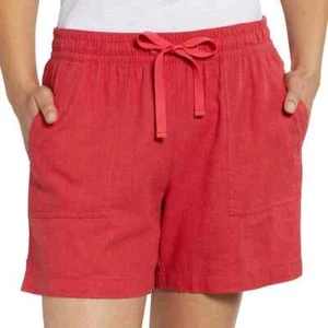 NEW Nautica Women's Linen Pull On Shorts Red Blue Green S, M, L, XL, 2XL - Picture 1 of 12