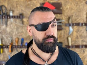 Leather Eye Patch, Eye Patch, Man Eye Patch, Woman Eye Patch - Picture 1 of 10