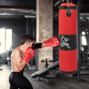 Saco de Boxeo para Adultos, Juego de Saco de Boxeo Pesado de PU, Saco de Boxeo Pesado Sin Rellenar - Imagen 1 de 44
