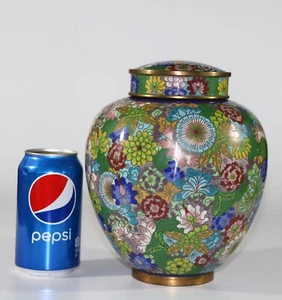 Late Qing or Republic Antique, Chinese, cloisonne, lidded jar - Picture 1 of 14