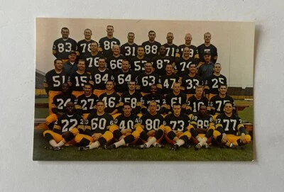 Late 1960s Green Bay Packers Team Photo Christmas Card Postcard Bart Starr - Image 1 of 2