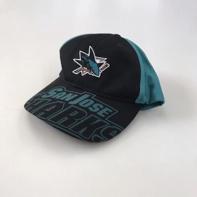 NHL Сан-Хосе акулы сутулиться регулируемый детский один размер шляпа крышка бейсбол хоккей - Изображение 1 из 4