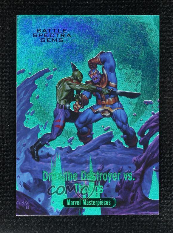 2016 Marvel Masterpieces Battle Spectra Gems 42/99 Drax The Destroyer vs Thanos