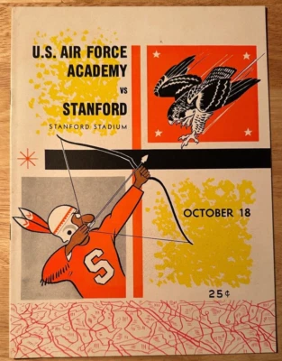 Stanford Indians 10/18/1958 NCAA football program vs Air Force Academy - Image 1 of 4