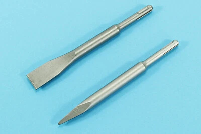 WOW 2x SDS Meisel rostfrei Meißelsatz Meißelset Flachmeißel  200mm  Meißel - Bild 1 von 2