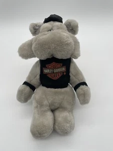VTG 1993 Harley Davidson Plush Bulldog Stuffed Animal Biker Puppy Dog 12" Tall - Picture 1 of 3