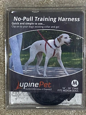 Arnés de entrenamiento Lupine No-Pull - Arnés ajustable mediano (16"-26") negro Foto 1 de 2