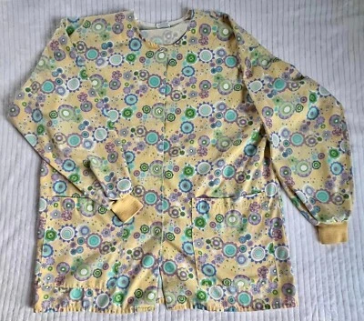 Jaqueta esfoliante floral amarela Tafford tamanho médio feminina - Imagem 1 de 4