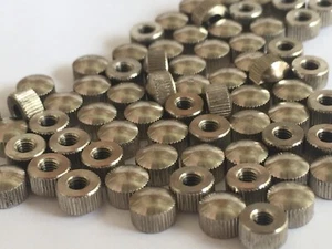 PAIR CAMPAGNOLO #302/1 NICKLE-PLATED NUT FOR DROPOUT ADJUSTING SCREW  (#302) - Picture 1 of 3