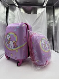 Kinderkoffer Rollender Hartschalen-Koffer 2-Teiliges Handgepäck-Set - Bild 1 von 3