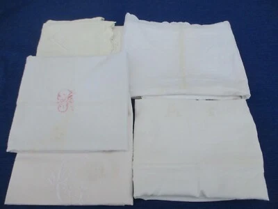 Taie d'oreiller N°76 usagées pour récupération du monogramme Lot de 5 - Photo 1/4