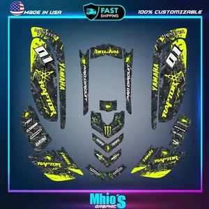 yamaha raptor 660 kit graphics decals stickers atv wrap quad all year raptor660 - Picture 1 of 3