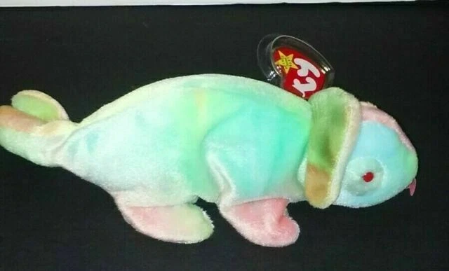 TY Beanie Baby - RAINBOW the Chameleon (Tie Dye) (9 inch) - MWMTs Stuffed Toy - Image 1 of 1