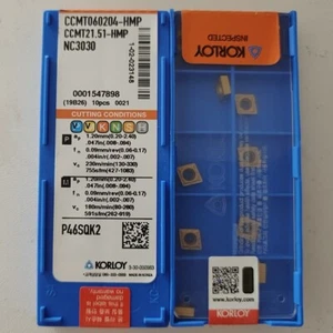 CCMT060204-HMP NC3030 CCMT060204 Original KORLOY CNC Carbide inserts 10PCS/BOX - Picture 1 of 1
