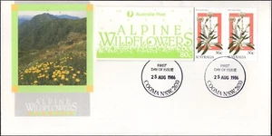 1986 Australian Alpine Wildflowers Vending Machine 80c Booklet Set Of 4 FDC, VGC - Picture 1 of 1