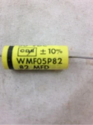CDE CORNELL DUBILIER .82uf 50v WMF Polyester Film Capacitors - Axial - CDE WMF05P82