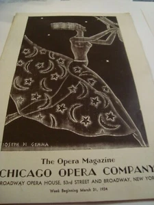 OPERA MAGAZINE"CHICAGO OPERA CO. MARCH 31, 1934 - Picture 1 of 8