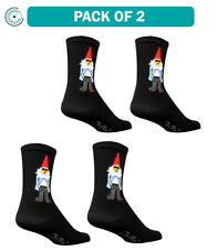 Pack of 2 SockGuy Crew Gnomies Socks 6 inch Black Large X-Large Unisex Synthetic