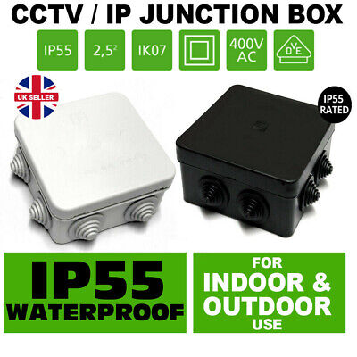 IP Junction Box IP55 CCTV Connection Outdoor Terminal Box IP65 Enclosure Case • 3.40£