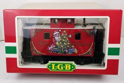LGB LEHMANN 44650 Merry Christmas Caboose G-Scale Trains NICE-LOOKING!! - Image 1 of 4