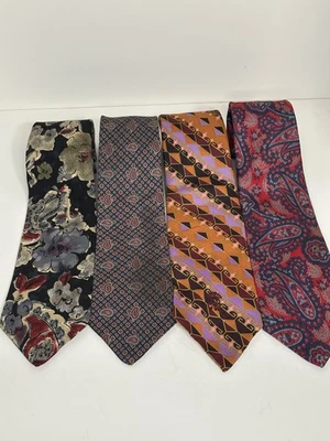 Hardy Amies London, Men’s Silk Neckties, Lot Of 4, Multicolor/Pattern - Image 1 of 4