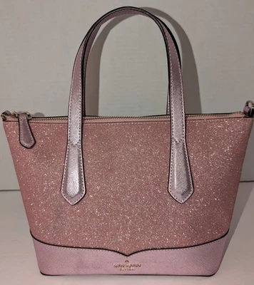 Сумка KATE SPADE маленькая розовая мерцающая мишура с двойными ручками для праздничной вечеринки - Изображение 1 из 4