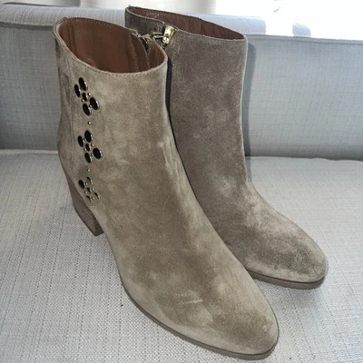 Bota Frye Casey Feminina Tamanho 8M Couro Verde Oliva Camurça Ouro 3473 467 CAS - Imagem 1 de 4