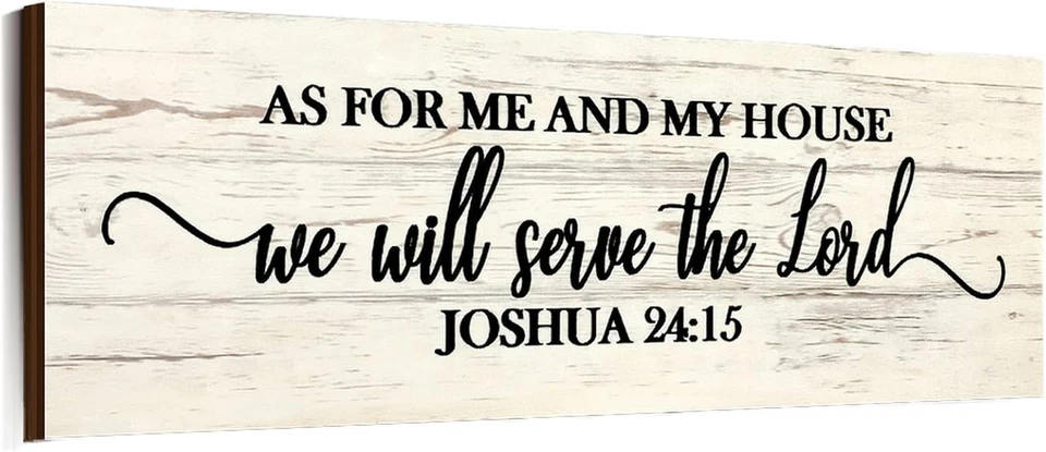 Jetec Bible Verse Scripture Wall Signs as for Me and My House We Will Serve the