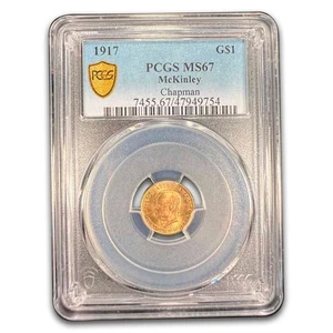1917 Gold $1.00 McKinley Commem MS-67 PCGS - Picture 1 of 3