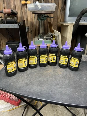 Lot Of 7 - DeWALT Marking Chalk Refill 8oz Violet Color - NEW - Image 1 of 4