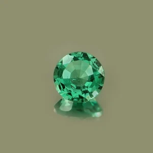 Lab Grown Hydrothermal Colombian Emerald Loose Gemstone Round Cut 1.35 CT - Picture 1 of 5