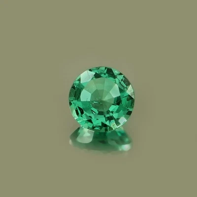 Lab Grown Hydrothermal Colombian Emerald Loose Gemstone Round Cut 1.35 CT - Image 1 of 4