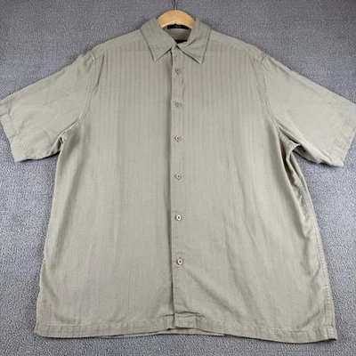 Camisa de seda para hombre Liz Claiborne talla L mate seda ropa de vacaciones ropa de resort suave Foto 1 de 4