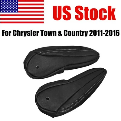 2011-2016 for CHRYSLER TOWN & COUNTRY Driver Seat Armrest Leather cover Black US - Image 1 of 4